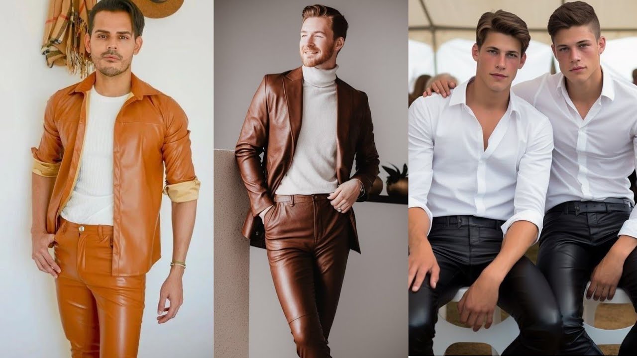 Return of leather pants for men in fashion